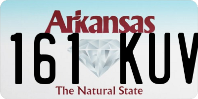 AR license plate 161KUV