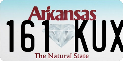 AR license plate 161KUX