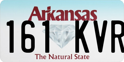 AR license plate 161KVR