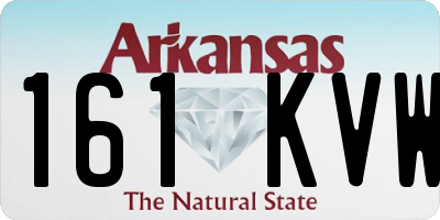 AR license plate 161KVW