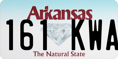 AR license plate 161KWA