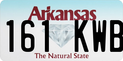 AR license plate 161KWB