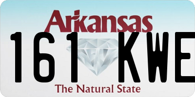 AR license plate 161KWE