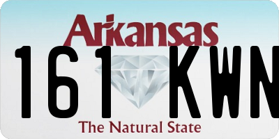 AR license plate 161KWN