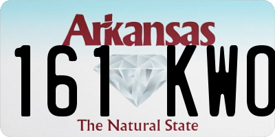 AR license plate 161KWO