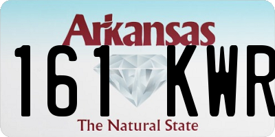 AR license plate 161KWR