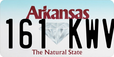 AR license plate 161KWV