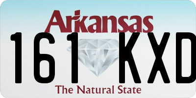 AR license plate 161KXD