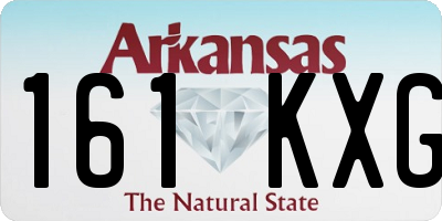 AR license plate 161KXG