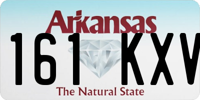 AR license plate 161KXV
