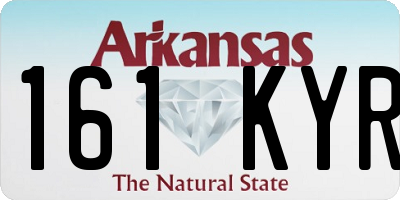 AR license plate 161KYR