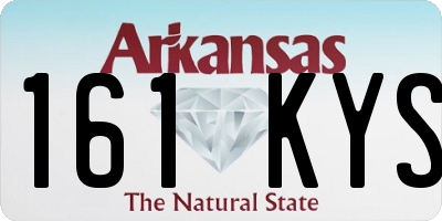 AR license plate 161KYS