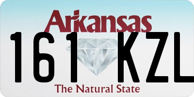 AR license plate 161KZL