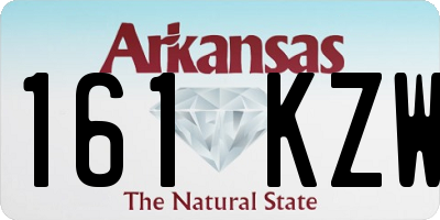 AR license plate 161KZW