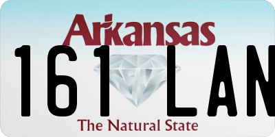 AR license plate 161LAN