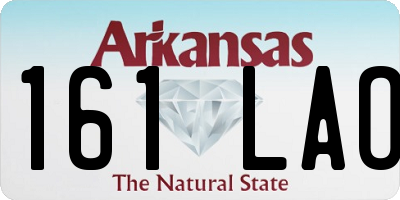 AR license plate 161LAO
