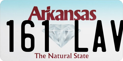 AR license plate 161LAV