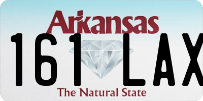 AR license plate 161LAX