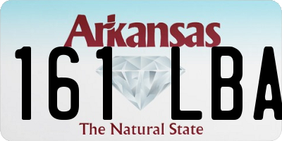 AR license plate 161LBA