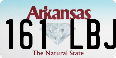 AR license plate 161LBJ