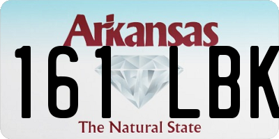 AR license plate 161LBK