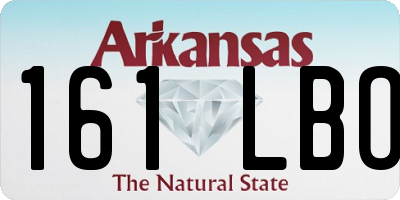 AR license plate 161LBO
