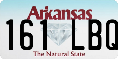 AR license plate 161LBQ