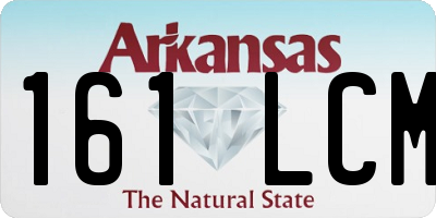 AR license plate 161LCM