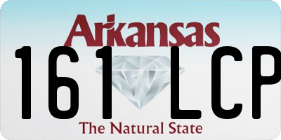 AR license plate 161LCP