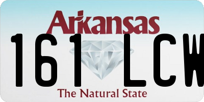 AR license plate 161LCW
