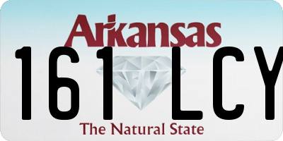 AR license plate 161LCY
