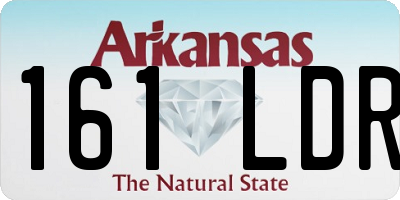 AR license plate 161LDR