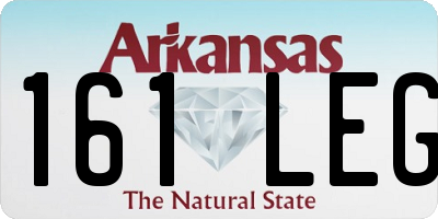 AR license plate 161LEG