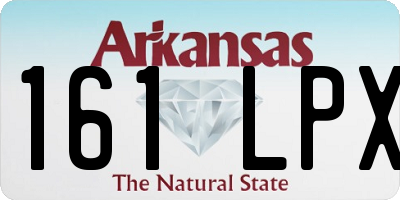 AR license plate 161LPX