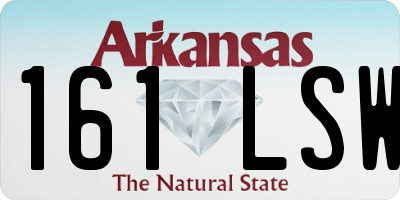 AR license plate 161LSW