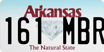 AR license plate 161MBR