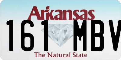 AR license plate 161MBV