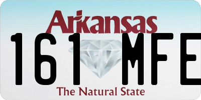 AR license plate 161MFE