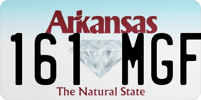 AR license plate 161MGF