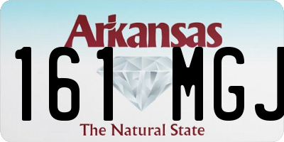 AR license plate 161MGJ