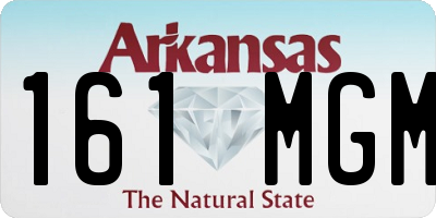 AR license plate 161MGM