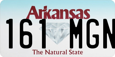 AR license plate 161MGN