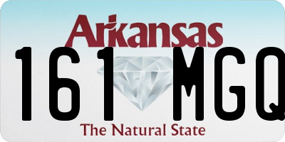 AR license plate 161MGQ