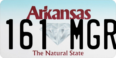 AR license plate 161MGR