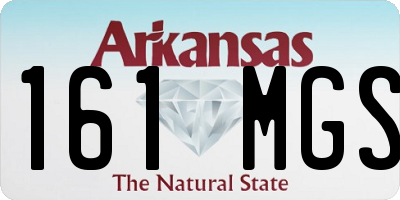 AR license plate 161MGS
