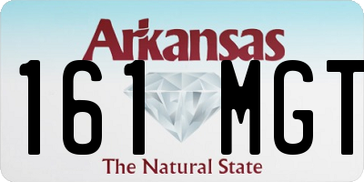 AR license plate 161MGT
