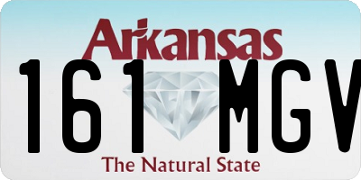 AR license plate 161MGV