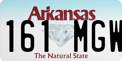 AR license plate 161MGW