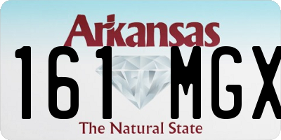 AR license plate 161MGX