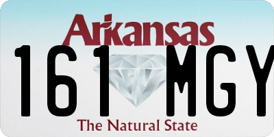 AR license plate 161MGY